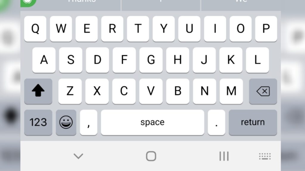 Así luce el Teclado de Iphone Para Android después de completar su instalación.