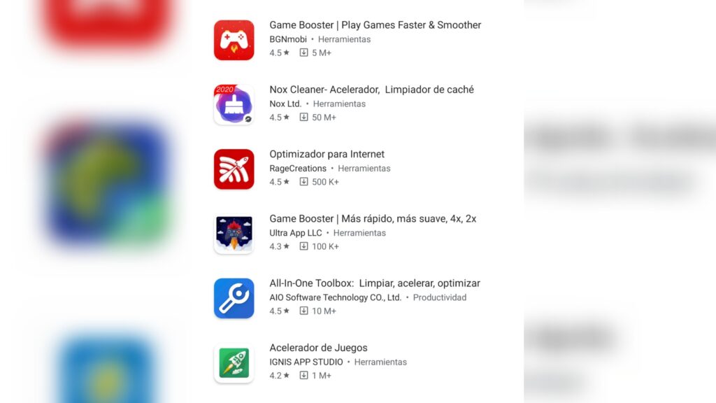 Apps para Acelerar Juegos Android