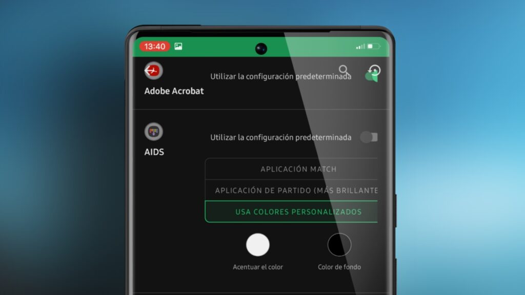 Barra Estilo iOS 15 Con Reloj Rojo en Android 